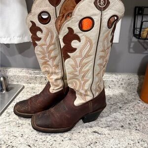 Tony Lama Brown and Cream Western Boots